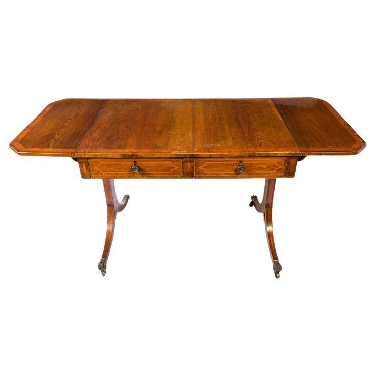 Mid 19th Century Antique English Mahogany Pembroke Writing Table For Sale