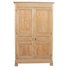 Mid-19th Century Antique French Louis Philippe Period Bleached Pine Armoire Mid-19th Century Antique French Louis Philippe Period Bleached Pine Armoire