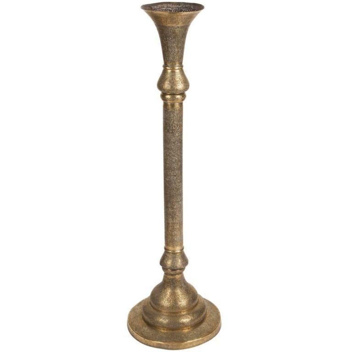 Mid-19th Century, Antique Islamic Brass Candleholder Floor Lamp For Sale 4