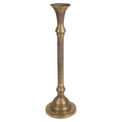 Mid-19th Century, Antique Islamic Brass Candleholder Floor Lamp