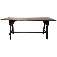 19th C Italian Chestnut Primitive Capretta Style Table available in reproduction