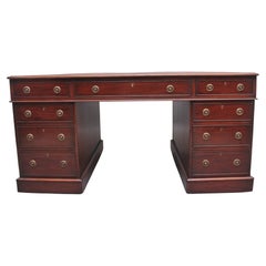 Mid 19th Century Antique Mahogany Partners Desk Mid 19th Century Antique Mahogany Partners Desk