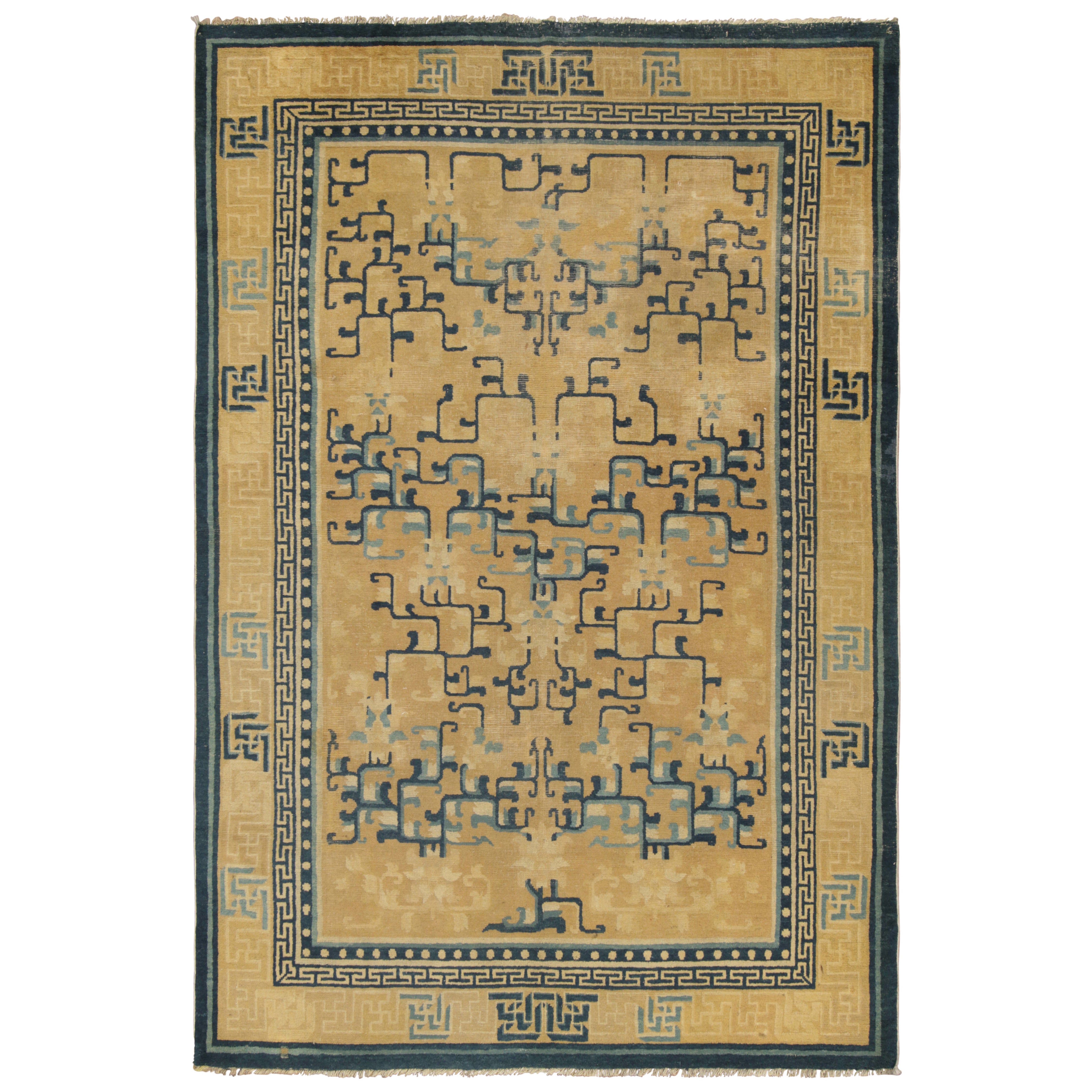 Tappeto Mid Century Antiques, oro con motivi geometrici - Rug
Kilim