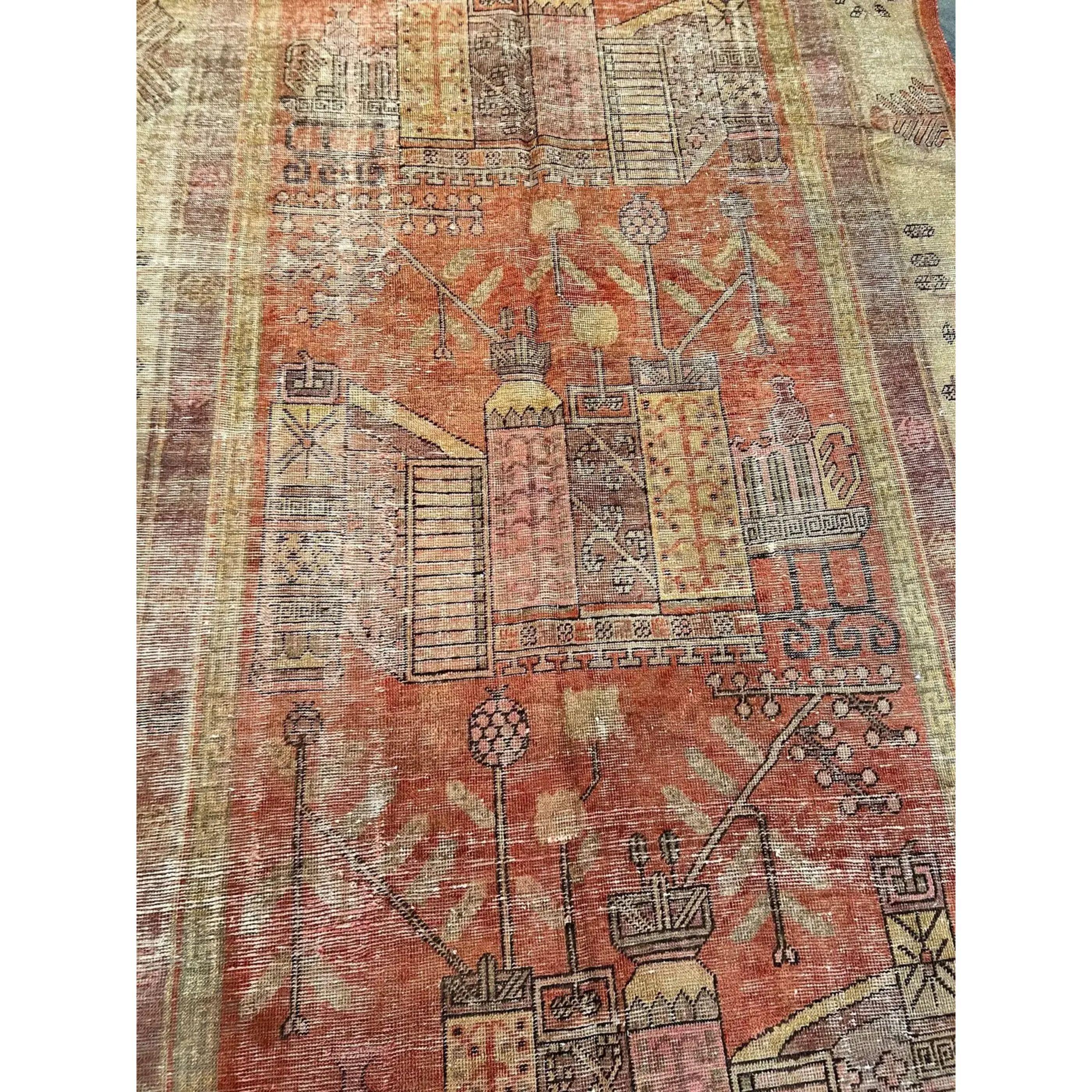 Antique Samarkand Rugs: The desert oasis of Khotan was an important stop on the Silk Road. The people of Khotan were expert carpet weavers who produced high quality antique rugs and carpets for both internal and the commercial trade. Samarkand