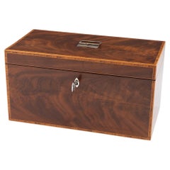 Mid 19th Century Antique Tea Caddy in Mahogany c1840