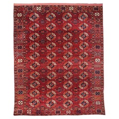 Mid-19th Century Antique Tekke Main Carpet - Antique Central Asian Rug