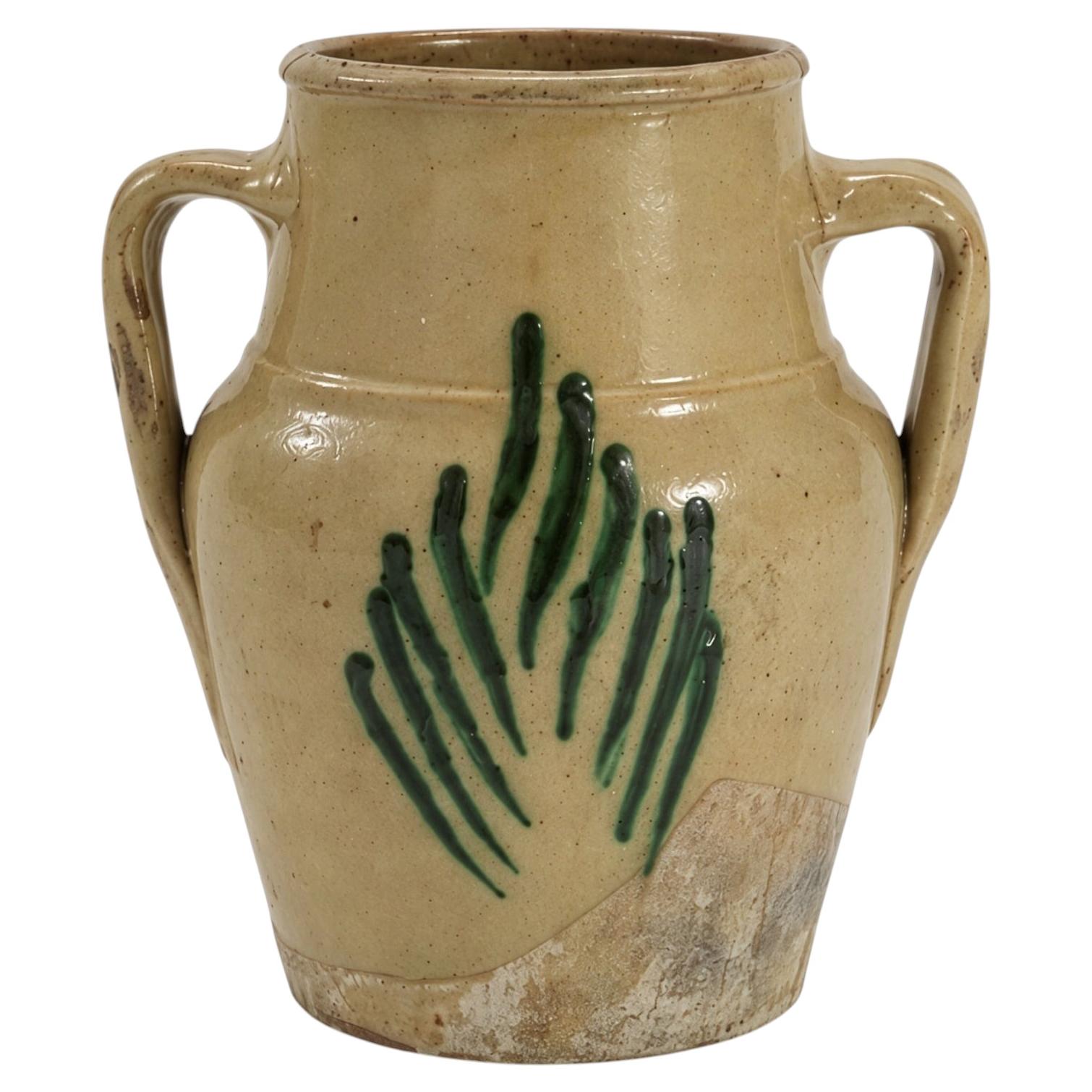 Mid 19th Century Antique Terracotta Jug from Puglia, Italy