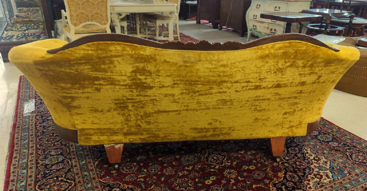 Mid-19th Century Antique Victorian Empire Sofa For Sale 1