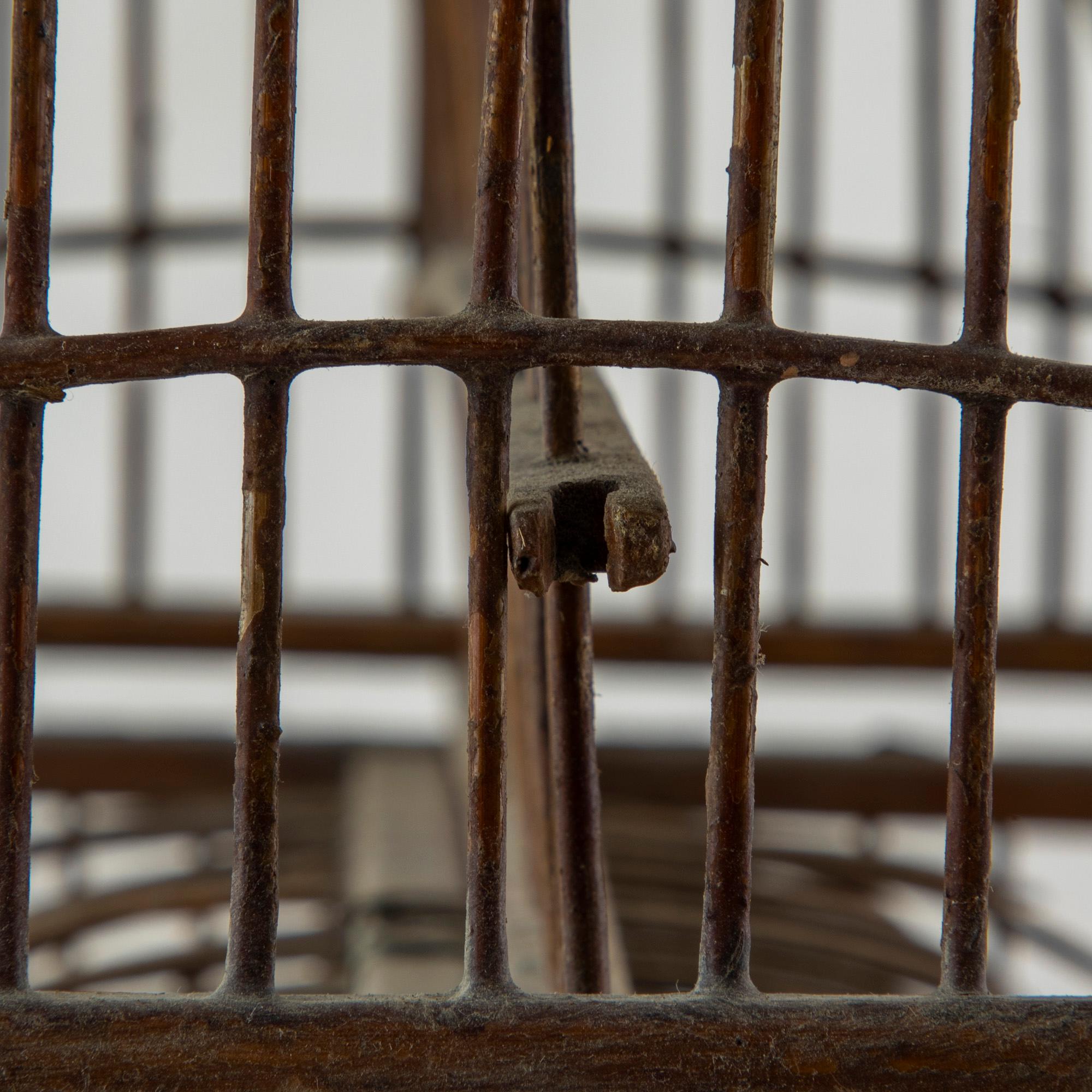 Mid-19th Century Artisan Made Chinese Bird Cage or Trap For Sale 5