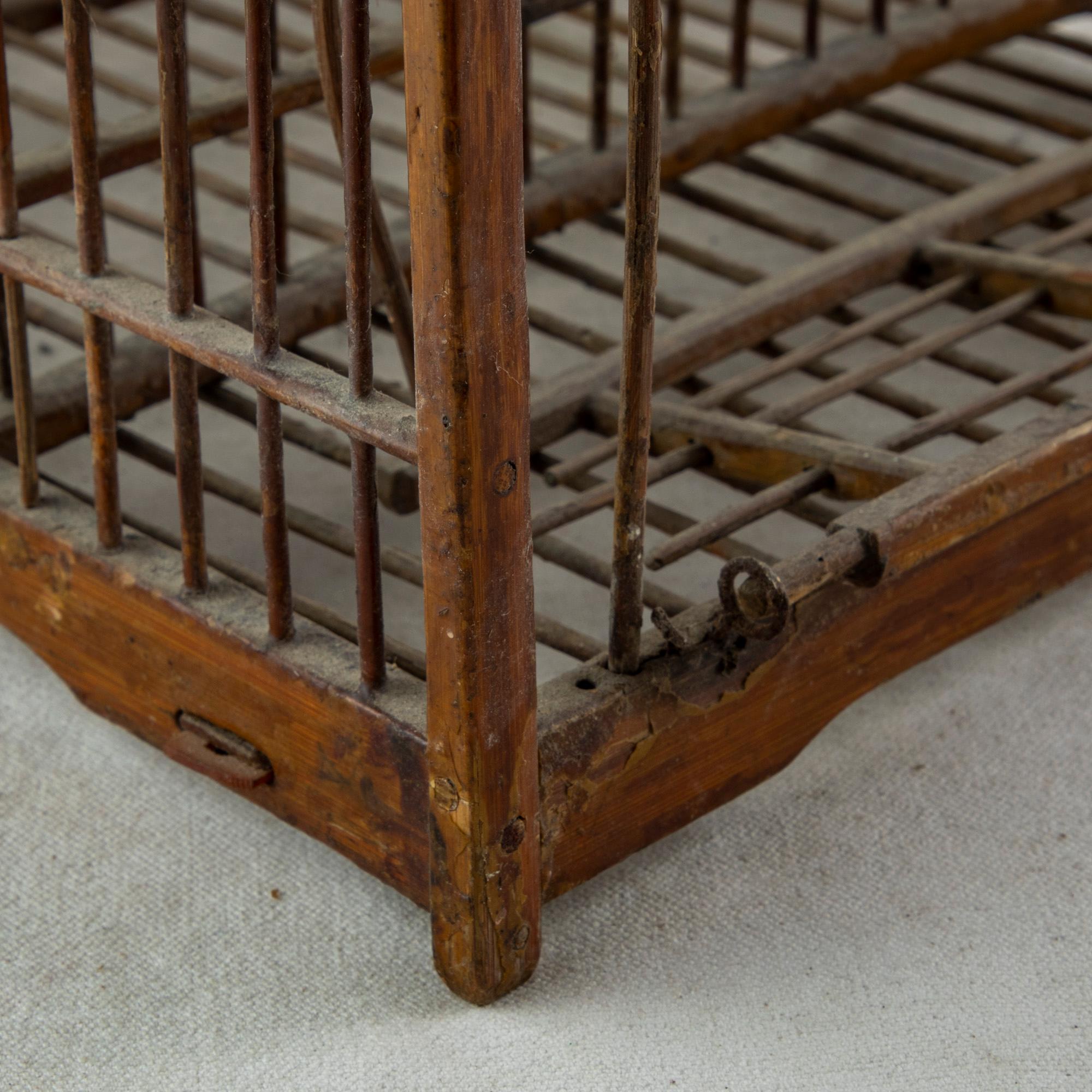 Mid-19th Century Artisan Made Chinese Bird Cage or Trap For Sale 6