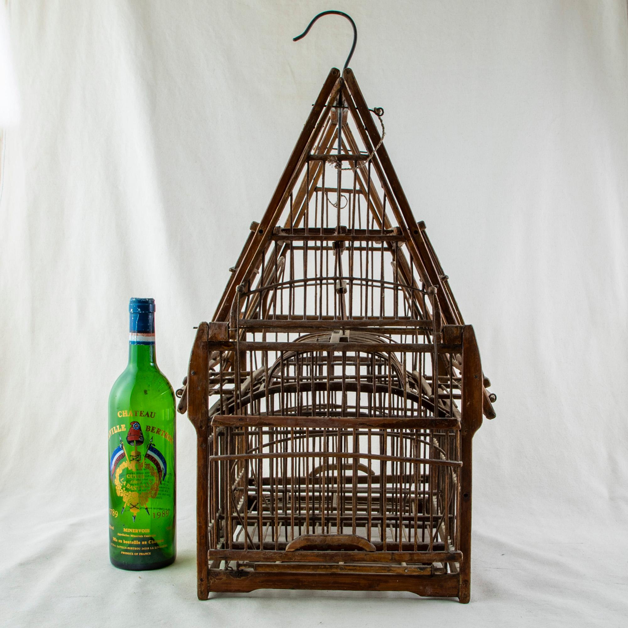 Mid-19th Century Artisan Made Chinese Bird Cage or Trap For Sale 7