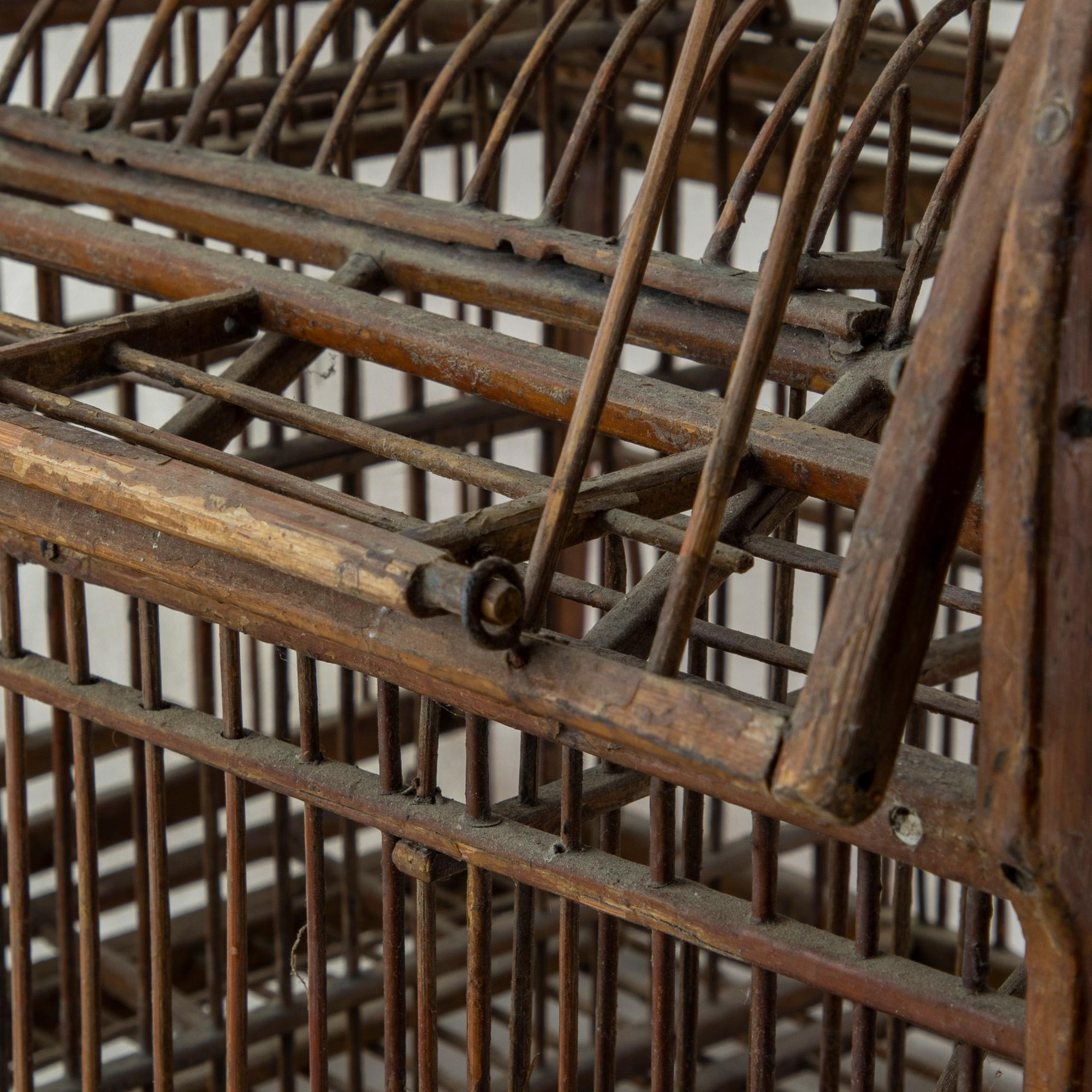 Mid-19th Century Artisan Made Chinese Bird Cage or Trap For Sale 2