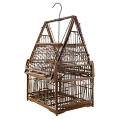 Antique Mid-19th Century Artisan Made Chinese Bird Cage or Trap