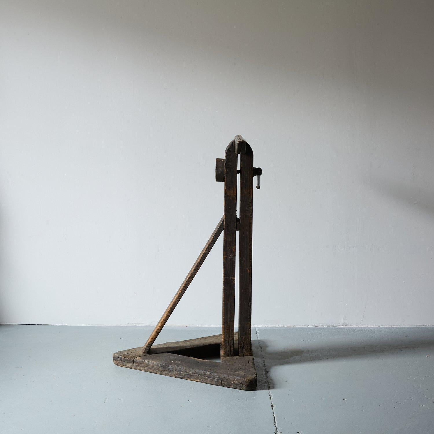 Oak Mid 19th Century Artist Clamp Stand, British 1850s