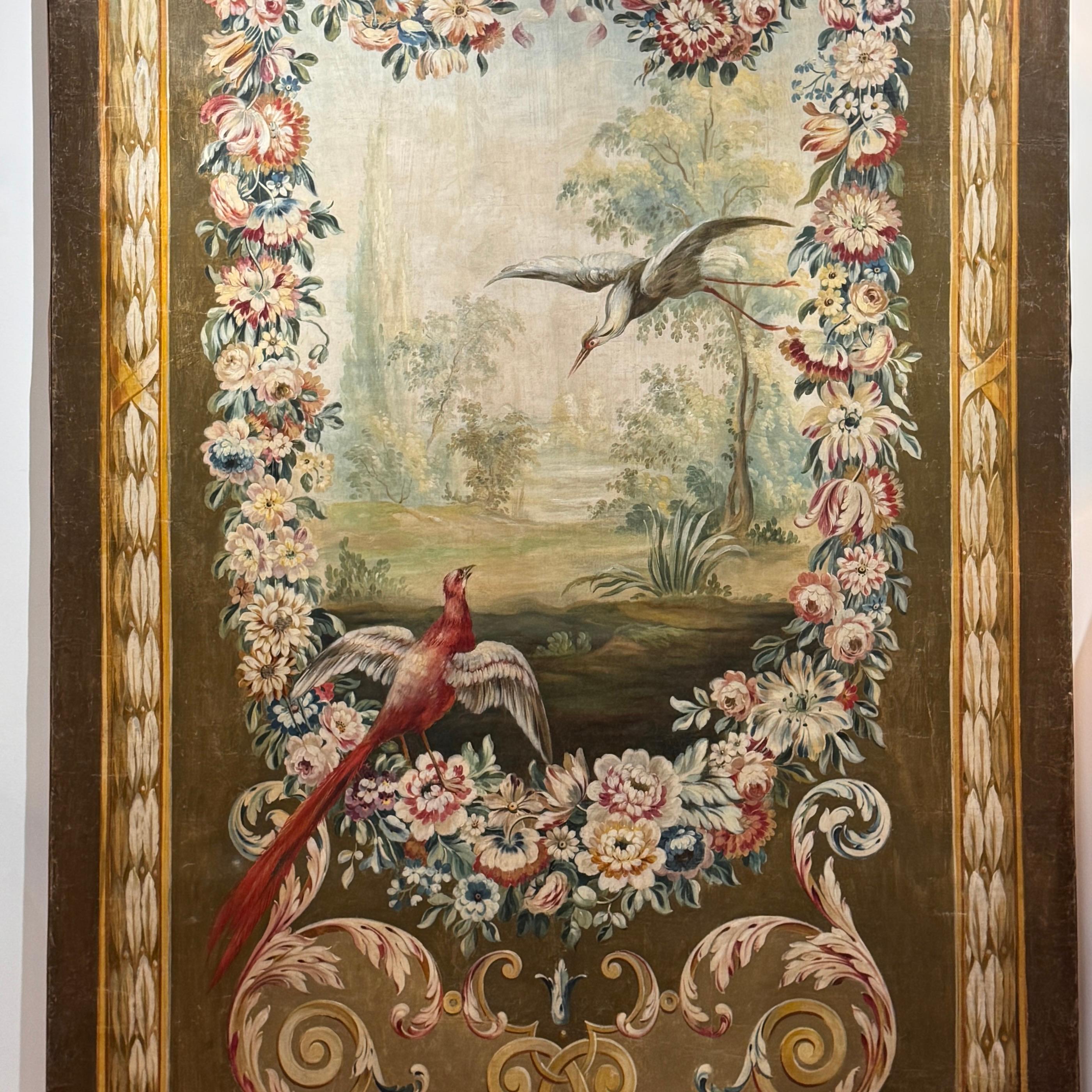 Mitte 19. Jahrhundert Aubusson Wandteppich Cartoon (Neobarock) im Angebot