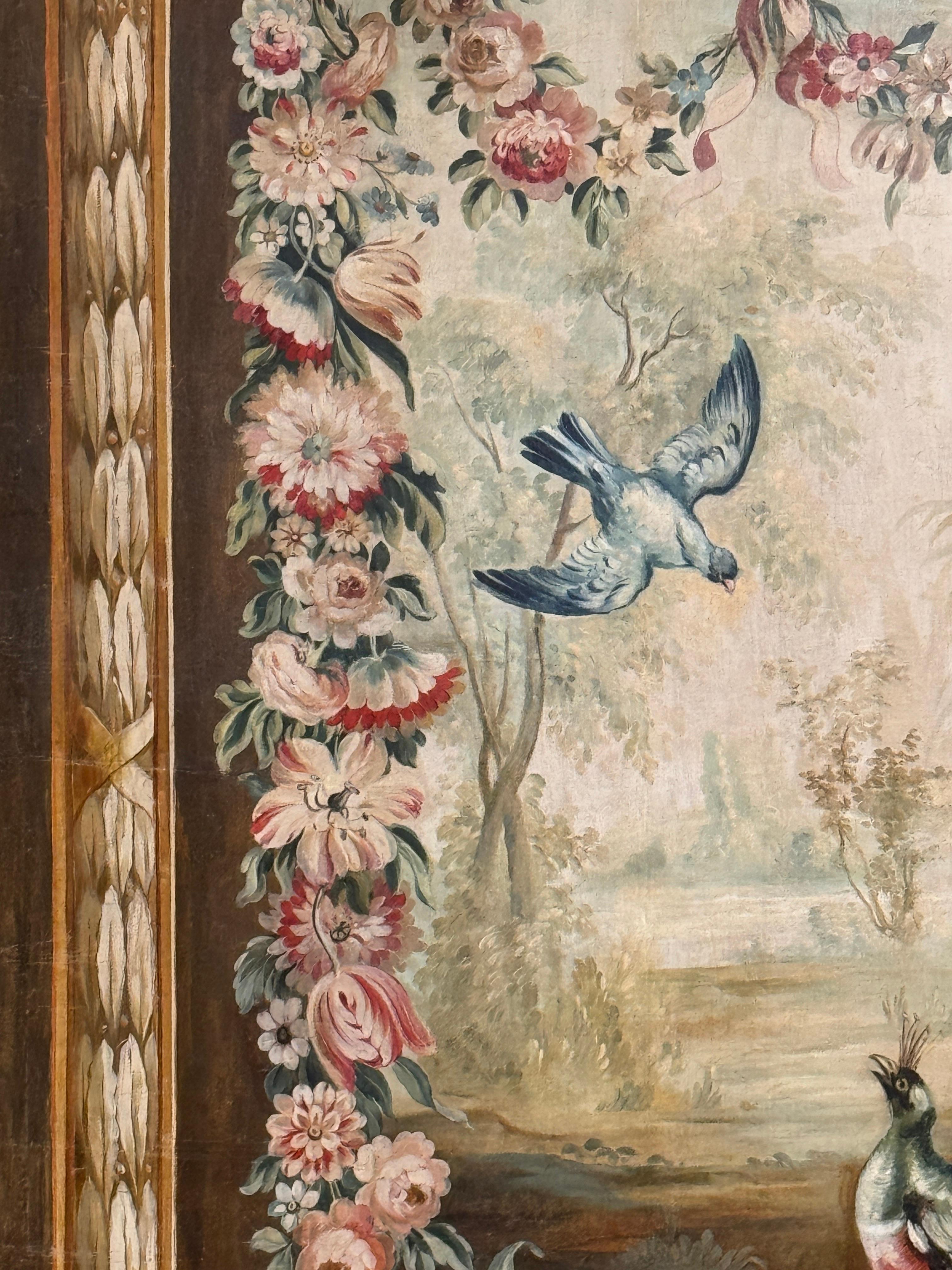 Toile Tapisserie d'Aubusson du milieu du 19ème siècle Dessin animé en vente