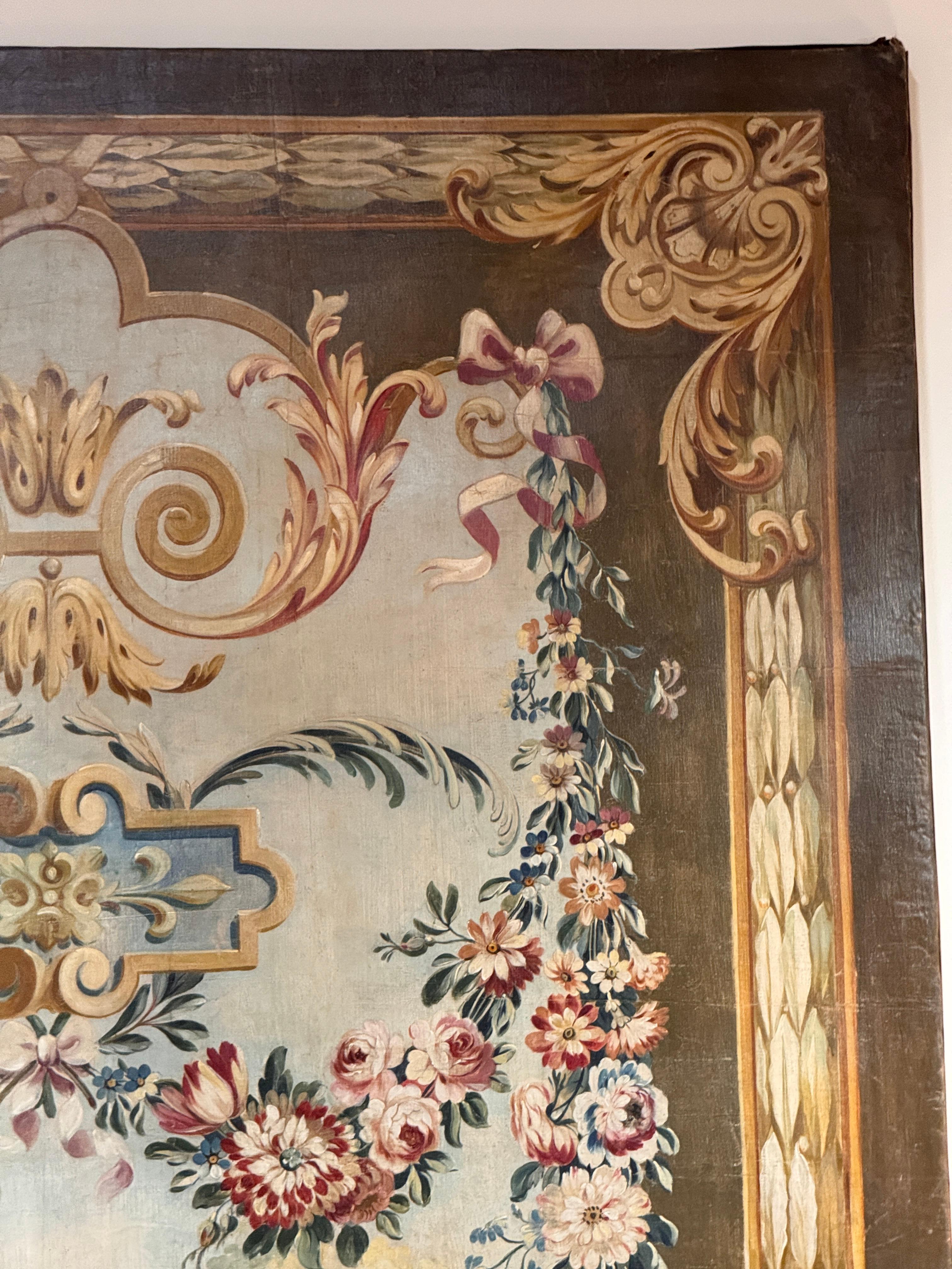 Mitte 19. Jahrhundert Aubusson Wandteppich Cartoon im Angebot 2