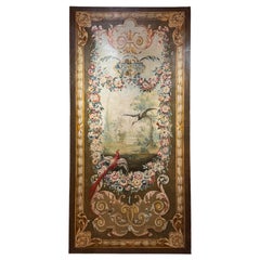 Antique Mid 19th Century Aubusson Tapestry Cartoon