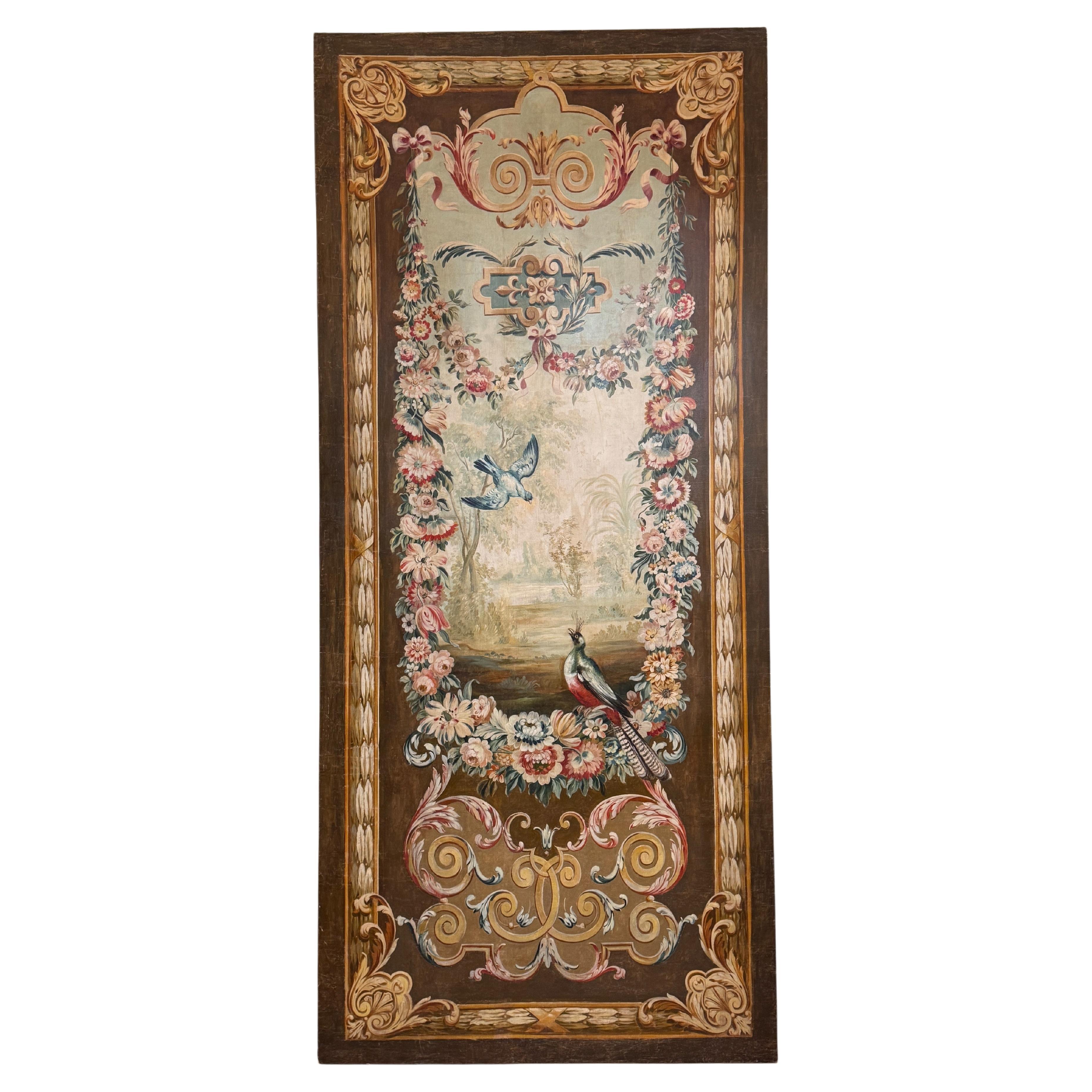 Mitte 19. Jahrhundert Aubusson Wandteppich Cartoon im Angebot