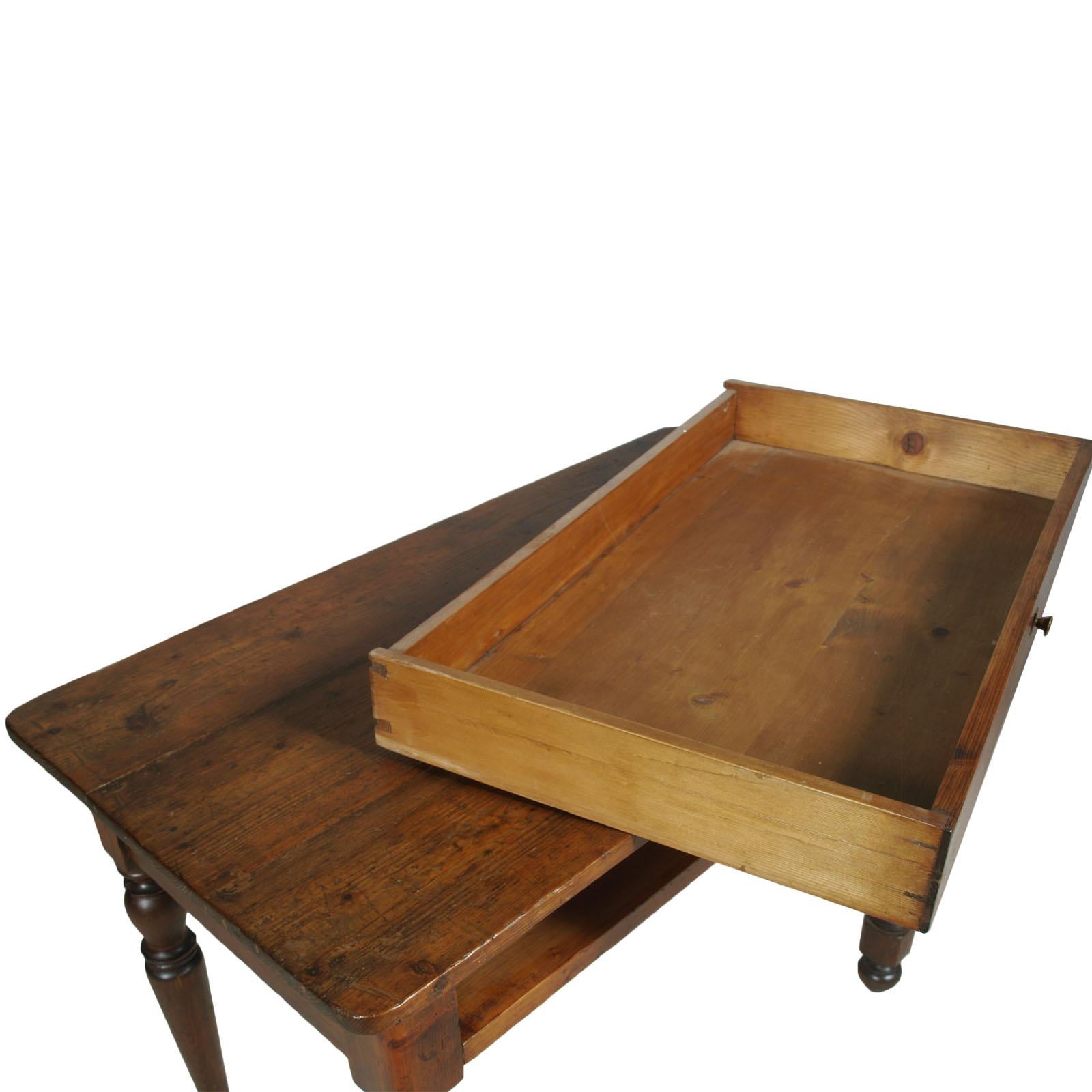 Mid-19th Century Austrian Country Tyrol Writing Table Desk, Solid Fir, Restored For Sale 3