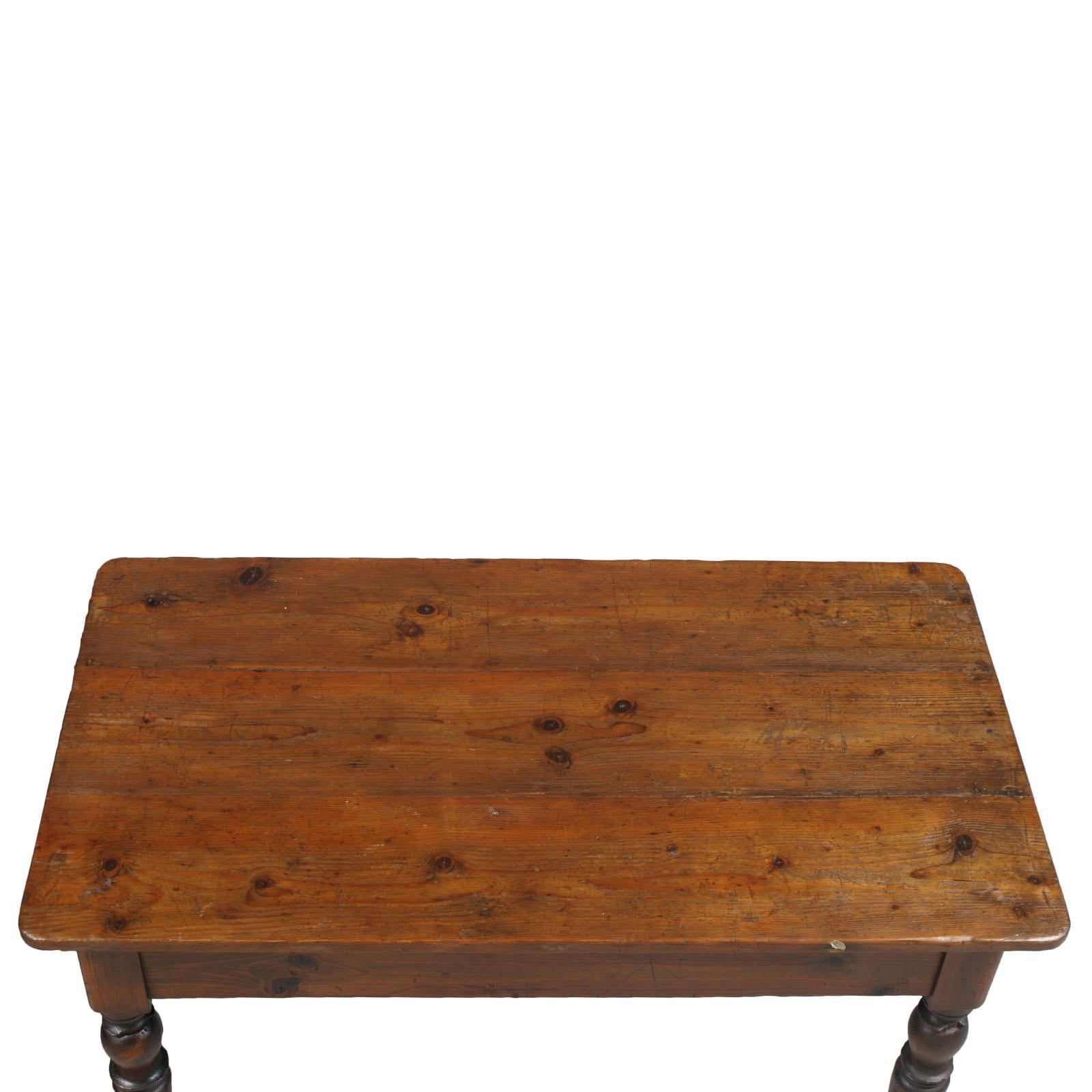 Mid-19th Century Austrian Country Tyrol Writing Table Desk, Solid Fir, Restored For Sale 5