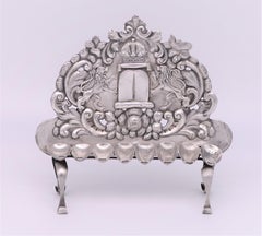 Mid-19th Century Austrian Silver Hanukkah Lamp Menorah