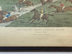 « Aylesbury Grand Steeple Chase, Brook Scene » , gravure en couleur du milieu du XIXe siècle
