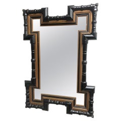Mid-19th Century Baroque Style Dutch Gilt & Ebonized Wall Mirror
