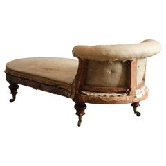 Antique Mid 19th Century Barrel Back Daybed