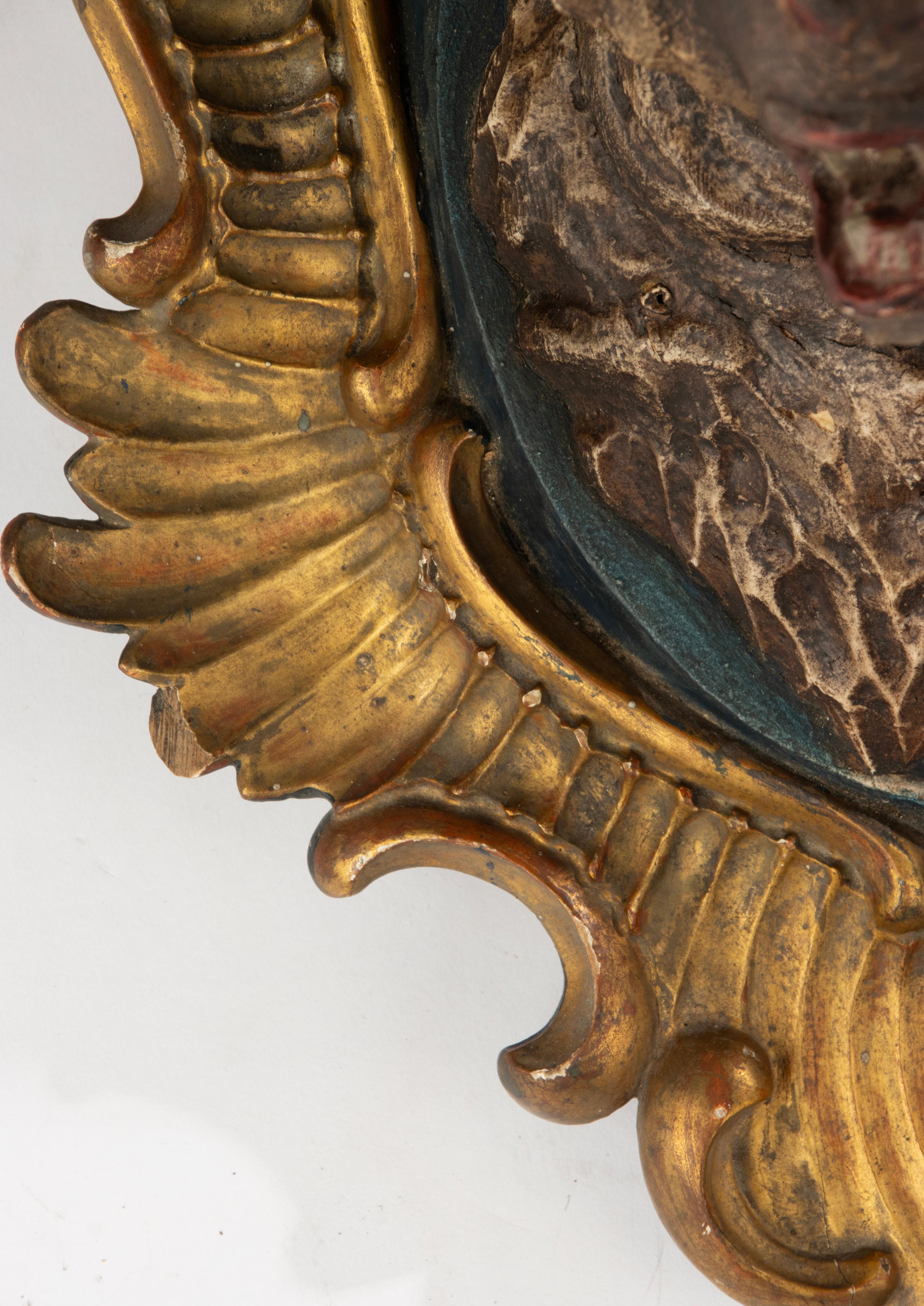 Mid-19th Century Mid 19th Century Bear Head Wall Sculpture - Black Forest - Hand Sculpted For Sale