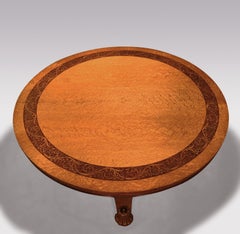 Mid 19th Century Bird's-Eye Maple Centre Table on Bun Feet