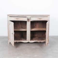 Mid-19th Century Bleached Oak Buffet Cabinet