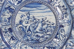 Mid-19th Century Blue and White Delft Italian Charger