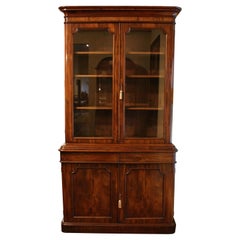 Mid-19th Century Bookcase Cabinet, English Mid-19th Century Bookcase Cabinet, English