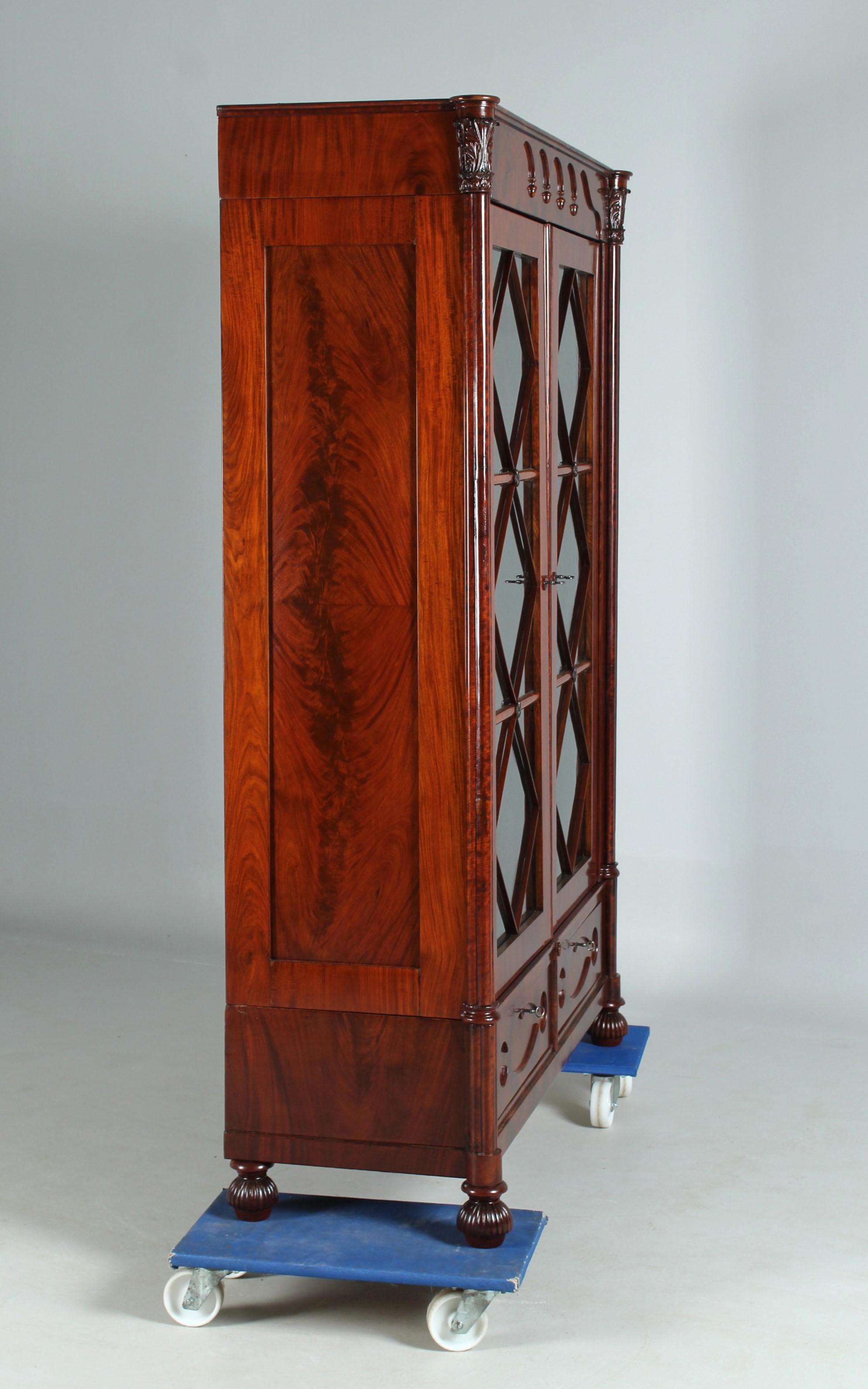 Mid 19th Century Bookcase, Late Biedermeier, Northern Germany For Sale 3