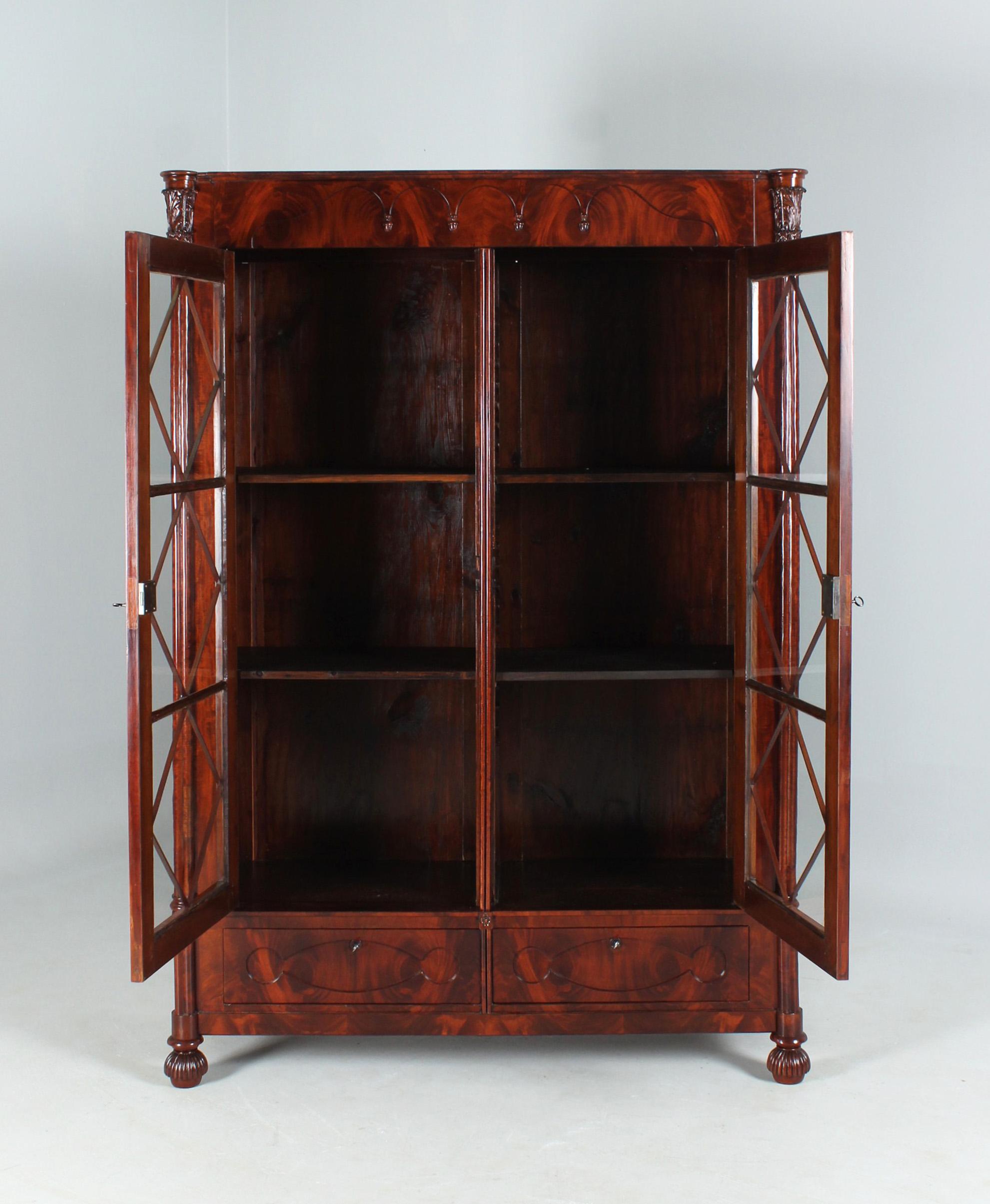 Mid 19th Century Bookcase, Late Biedermeier, Northern Germany For Sale 4