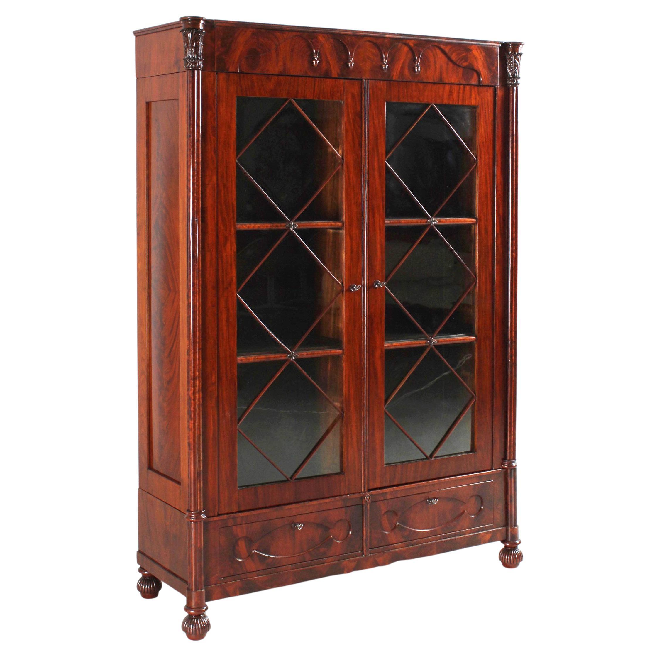 Mid 19th Century Bookcase, Late Biedermeier, Northern Germany