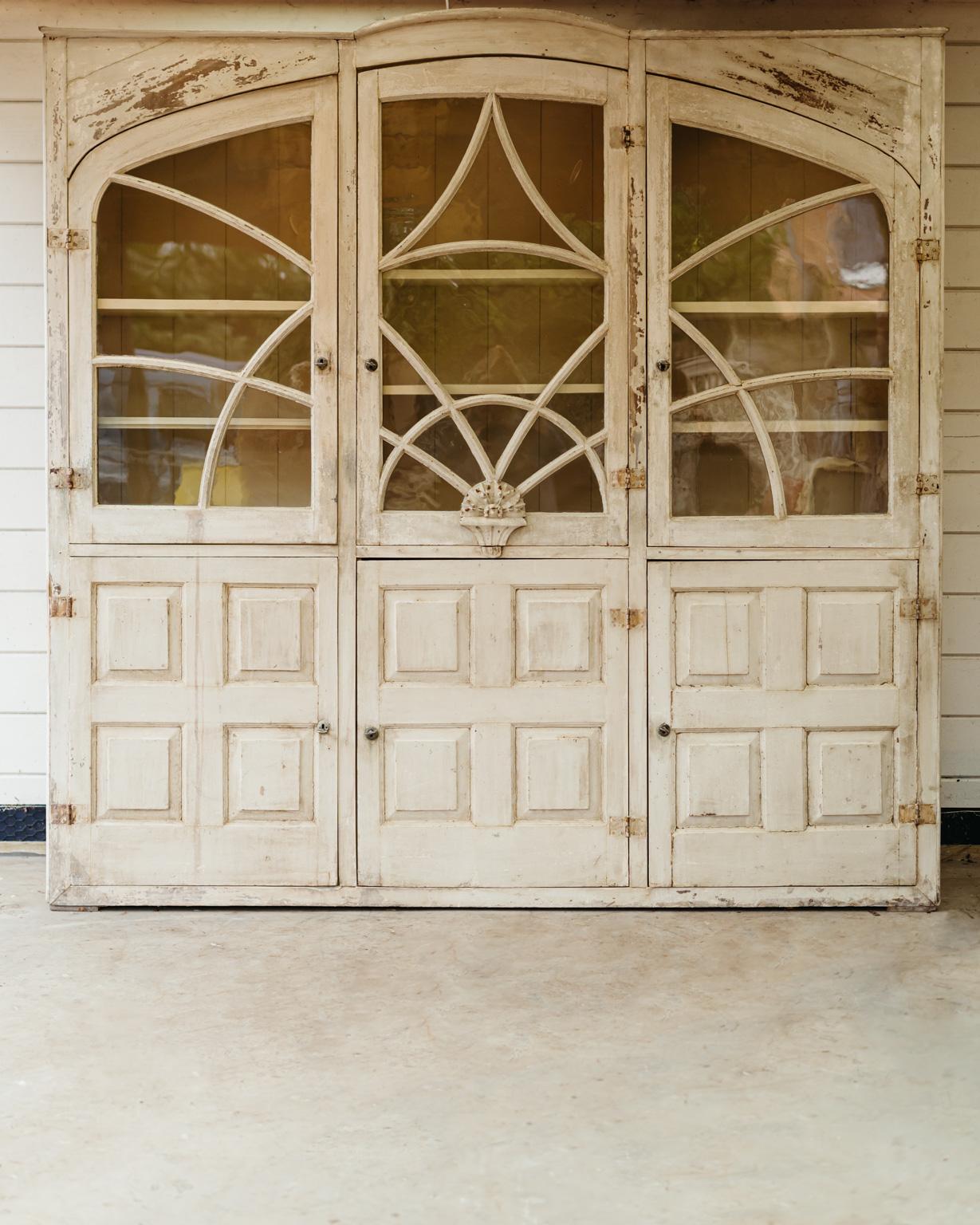 Pine Mid 19th Century Bookcase/Vitrine from a Shop in Portugal