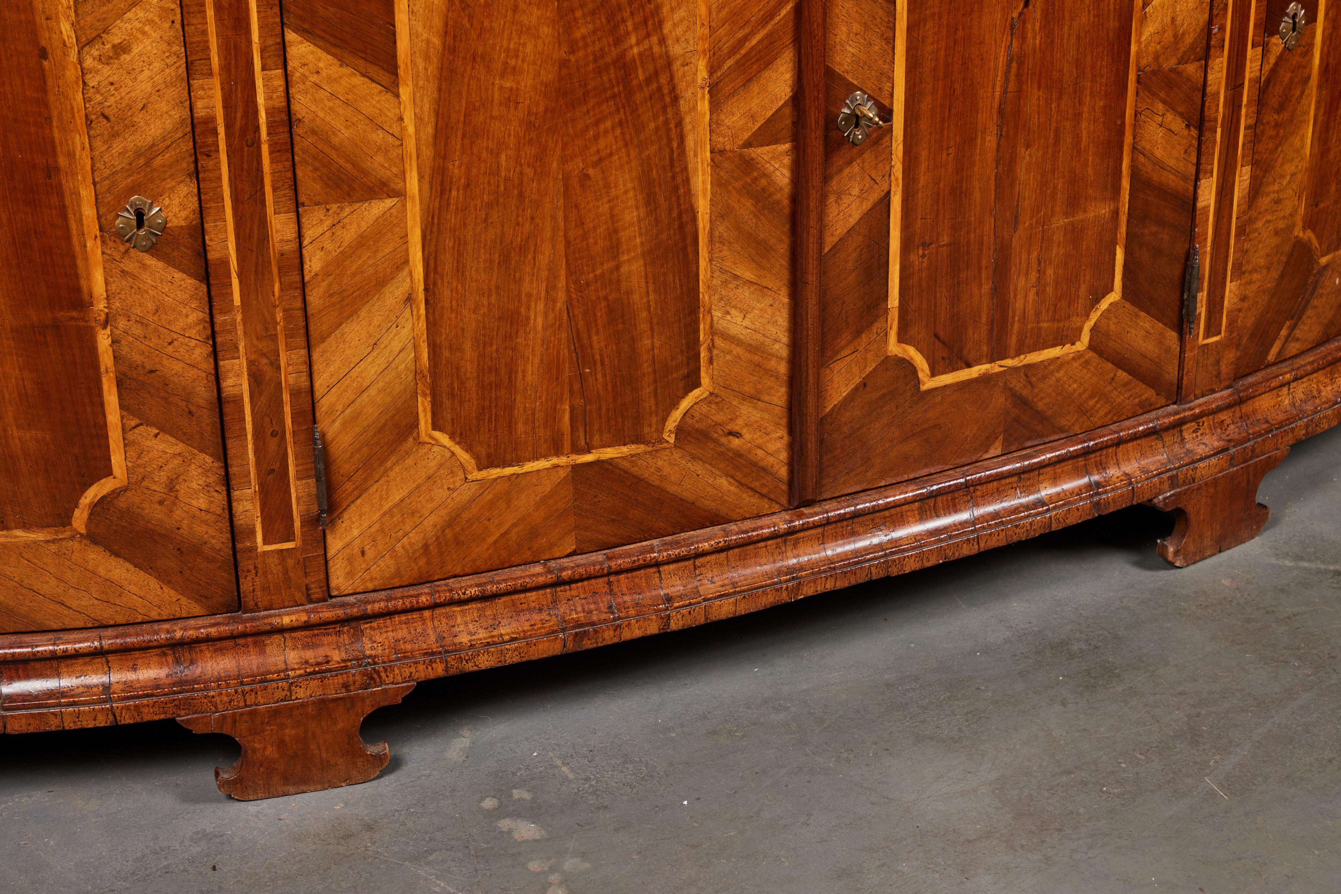Hand-Carved Mid 19th Century, Bow Front Buffet For Sale