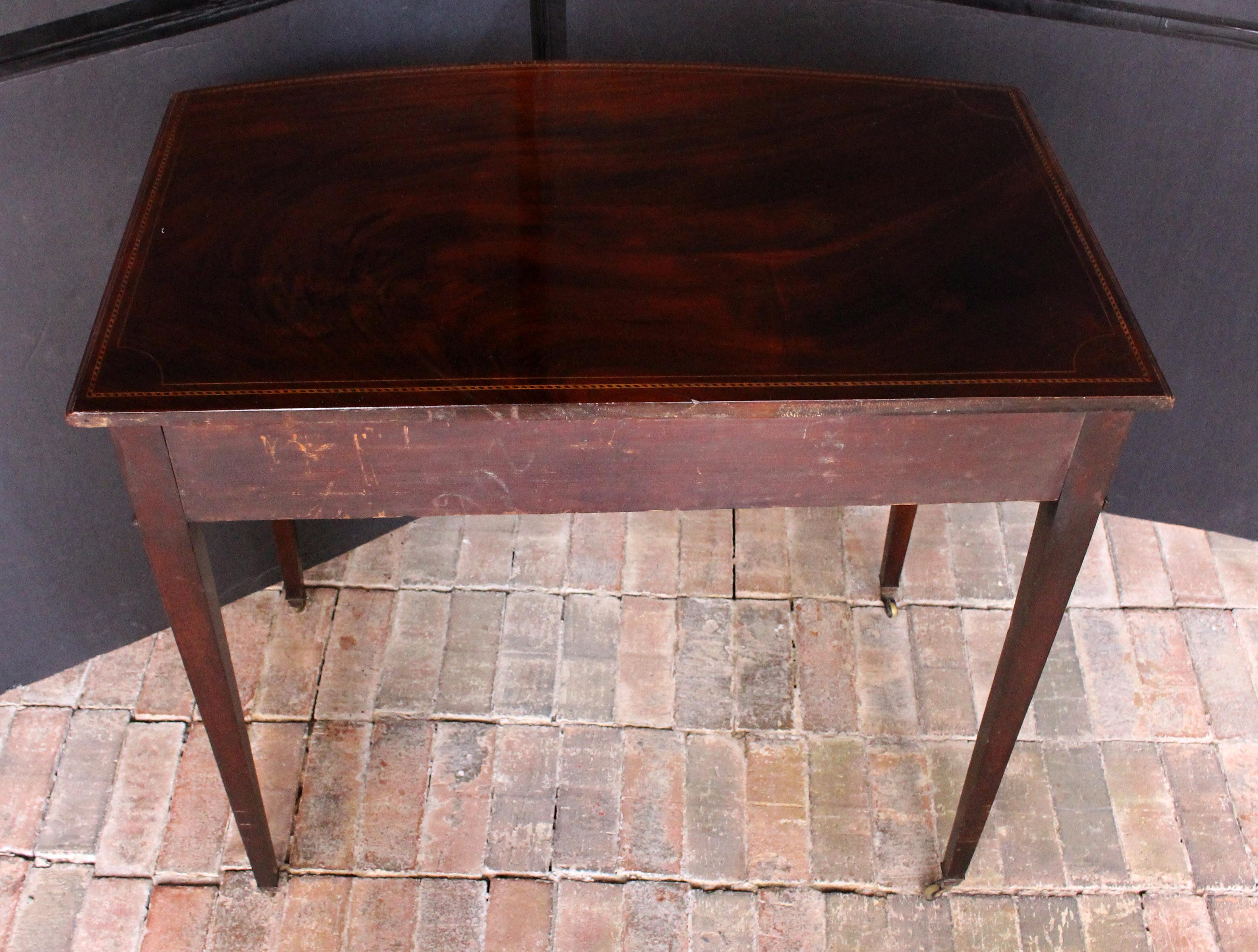 Mid-19th Century Bowfront Table, English In Good Condition In Chapel Hill, NC