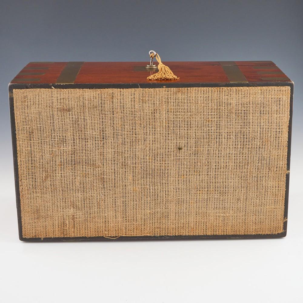 Mid 19th Century Brass Bound Mahogany Writing Box  5