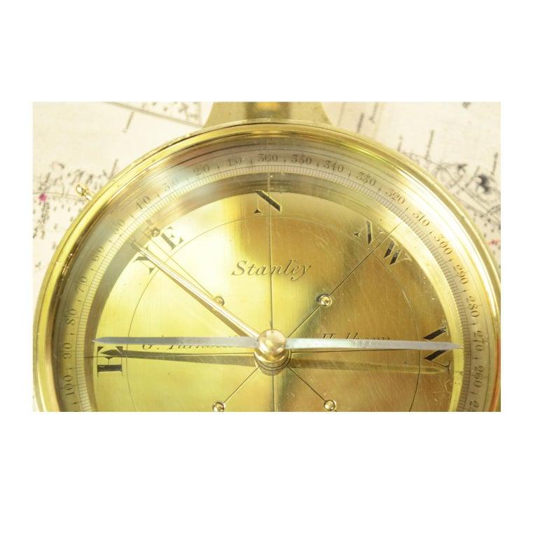 Mid-19th Century Brass Diopter Topographic Antique Compass by Stanley London 8