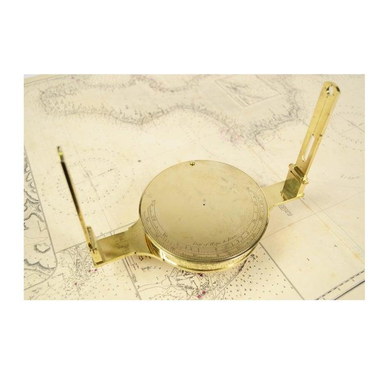 Mid-19th Century Brass Diopter Topographic Antique Compass by Stanley London 3