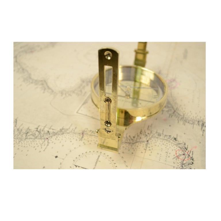 Mid-19th Century Brass Diopter Topographic Antique Compass by Stanley London 5