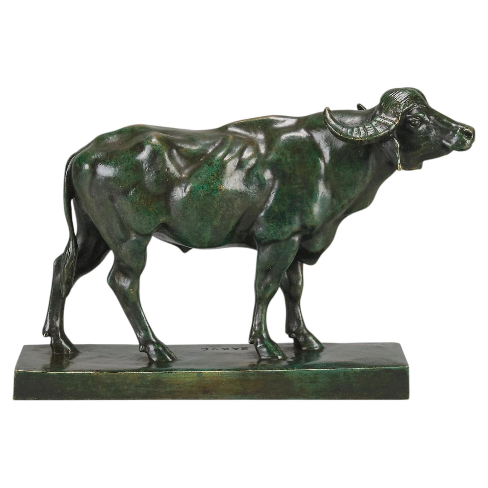 Mid 19th Century Bronze Animalier 'Buffle D'Eau' by Antoine L Barye