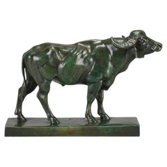 Mid 19th Century Bronze Animalier 'Buffle D'Eau' by Antoine L Barye