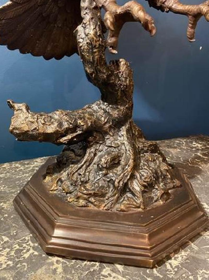 Mid-19th Century Bronze Eagle Sculpture by Jules Moigniez 5