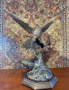 Mid-19th Century Bronze Eagle Sculpture by Jules Moigniez