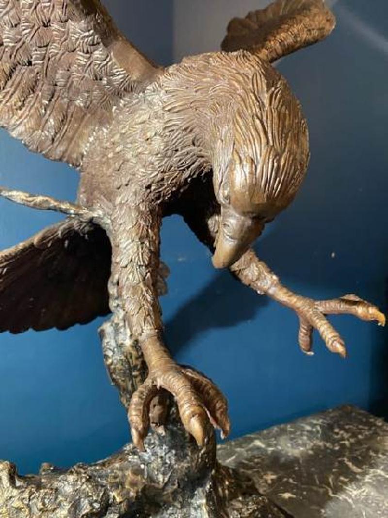 Mid-19th Century Bronze Eagle Sculpture by Jules Moigniez 2