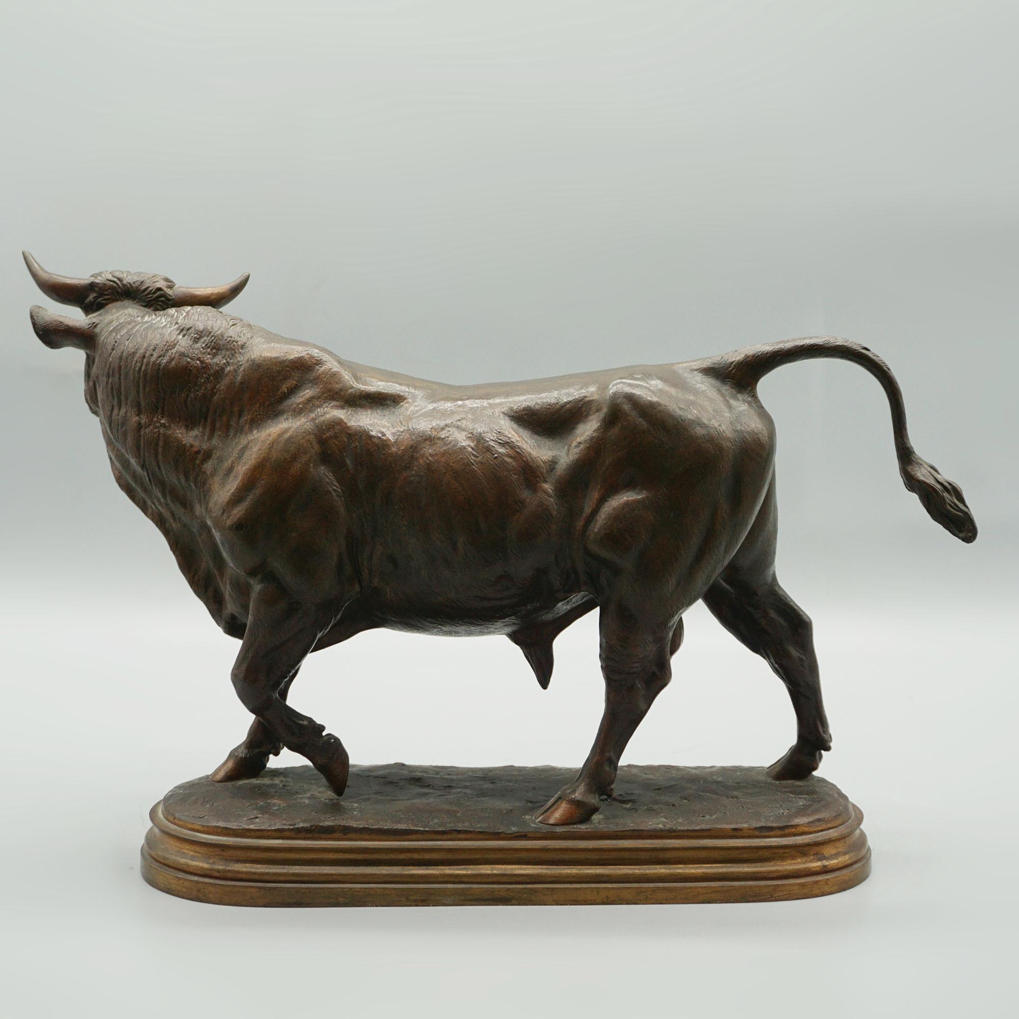 Mid 19th Century Bronze Sculptures of a Bull and Cow by Isidore Bonheur C1865 8